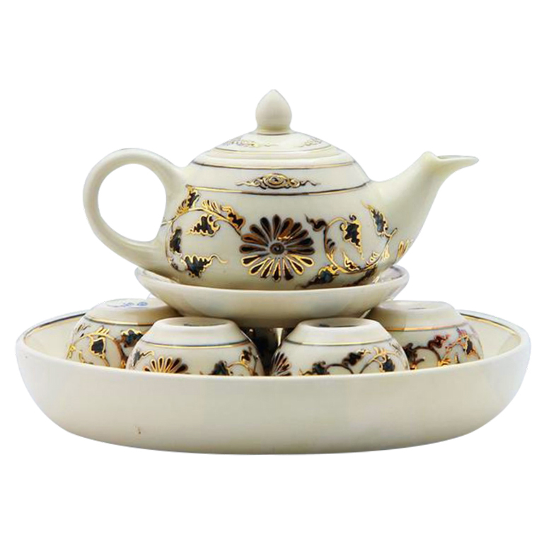 Bộ song ẩm Chu Đậu Bộ trà Gốm Chu Đậu